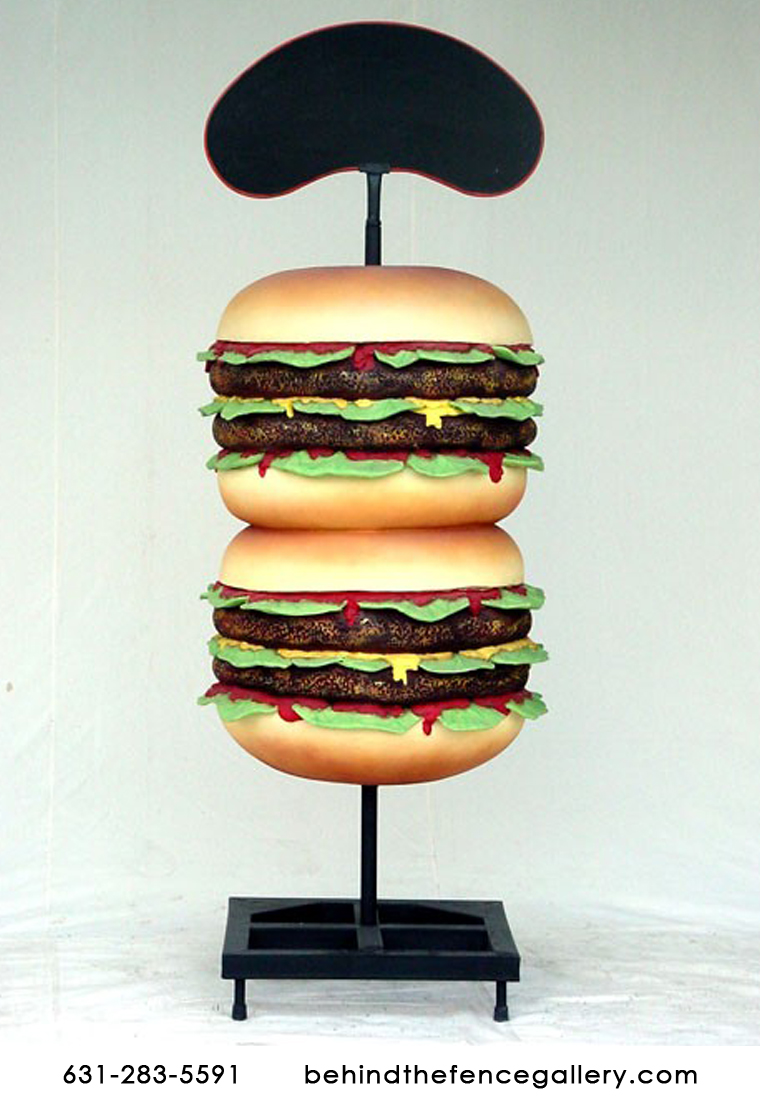 Hamburger Stand with Menu Tall Hamburger Stand with Menu Tall