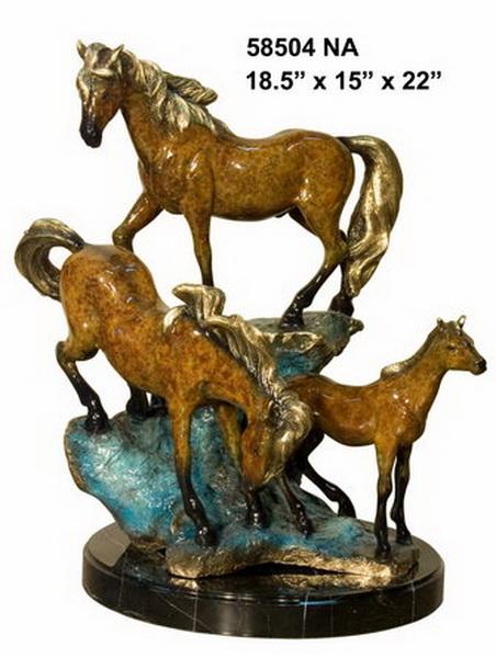 Bronze Three Horses Statue Bronze Three Horses Statue