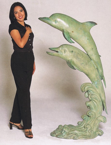 Bronze 2 Dolphin Statue Bronze 2 Dolphin Statue