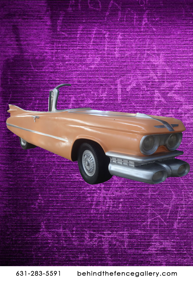 Wall Mounted Pink Cadillac Convertible Statue Wall Mounted Pink Cadillac Convertible Statue