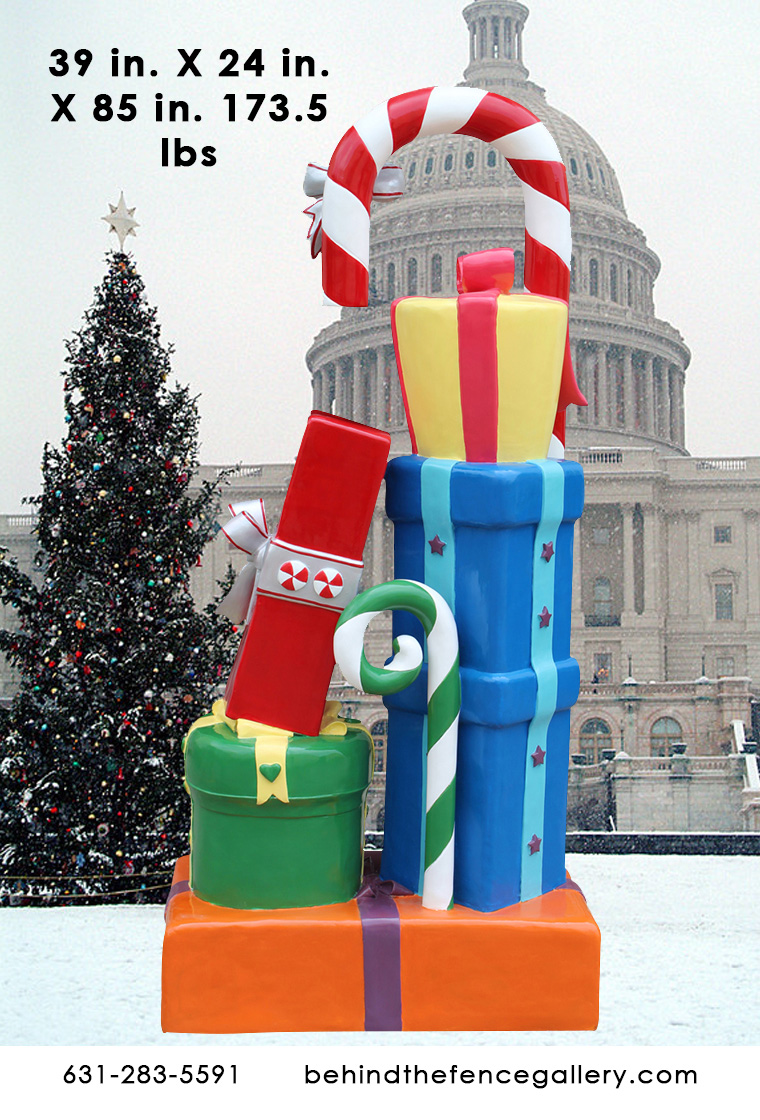 Stalked Gifts with Jumbo Candy Cane Stalked Gifts with Jumbo Candy Cane