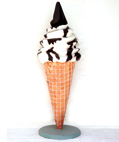 Chocolate Fudge Soft Serve Ice Cream Cone Chocolate Fudge Soft Serve Ice Cream Cone