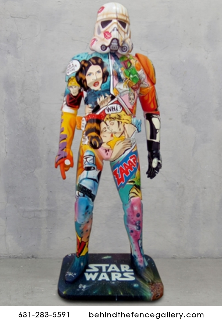 Pop Art Star Galaxy Clone Trooper Life Size Statue Pop Art Star Galaxy Clone Trooper Life Size Statue