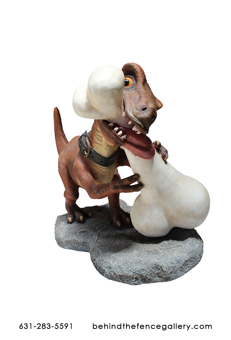 Dinodog with Bone Statue Dinodog with Bone Statue
