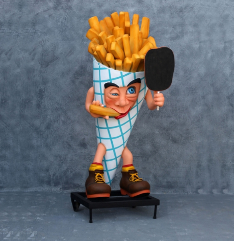 6 ft. Tall French Fry Man Statue with Sign 6 ft. Tall French Fry Man Statue with Sign