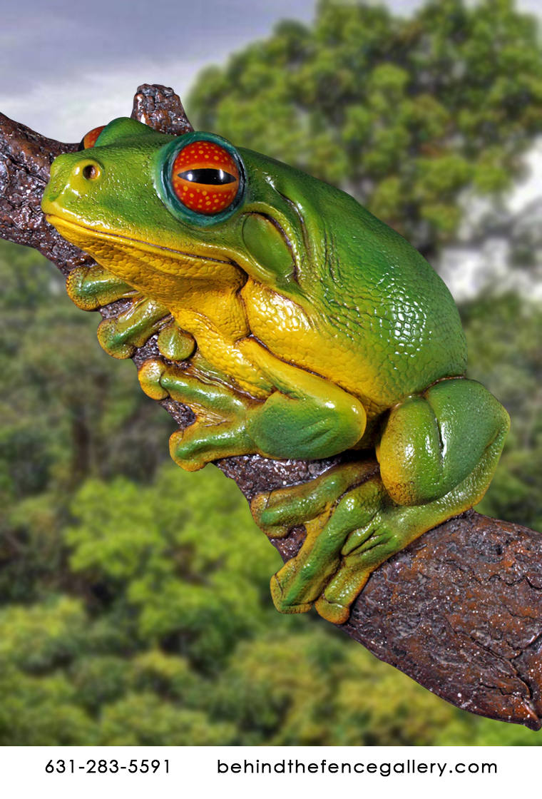 Green Tree Frog Wall Mounted Statue Green Tree Frog Wall Mounted Statue