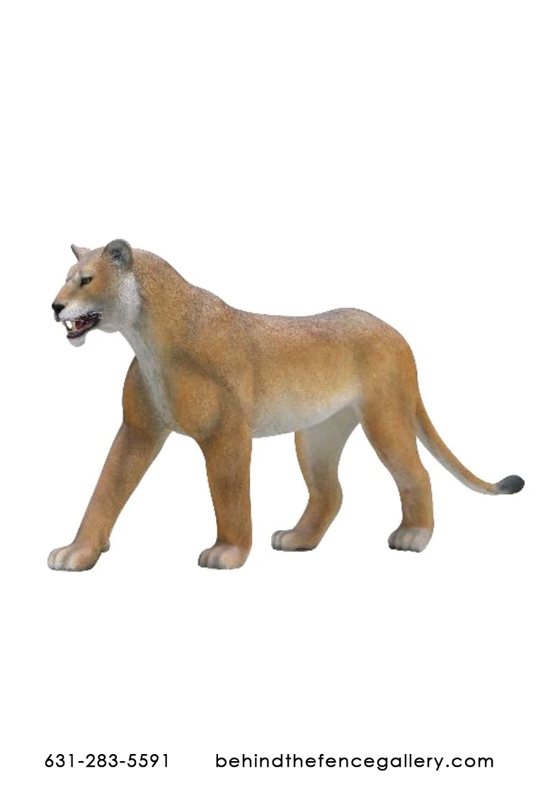 Life Size African Lioness Walking Statue Decor Life Size African Lioness Walking Statue Decor