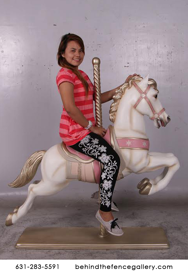 Off White Carousel Horse Off White Carousel Horse