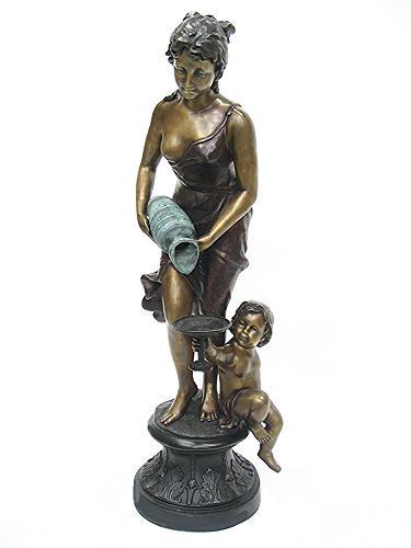 Lady Pouring Water on Boy 53" Lady Pouring Water on Boy 53"