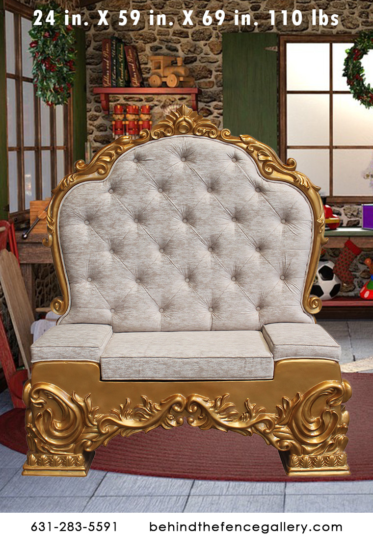 Santa Throne in White and Gold Santa Throne in White and Gold
