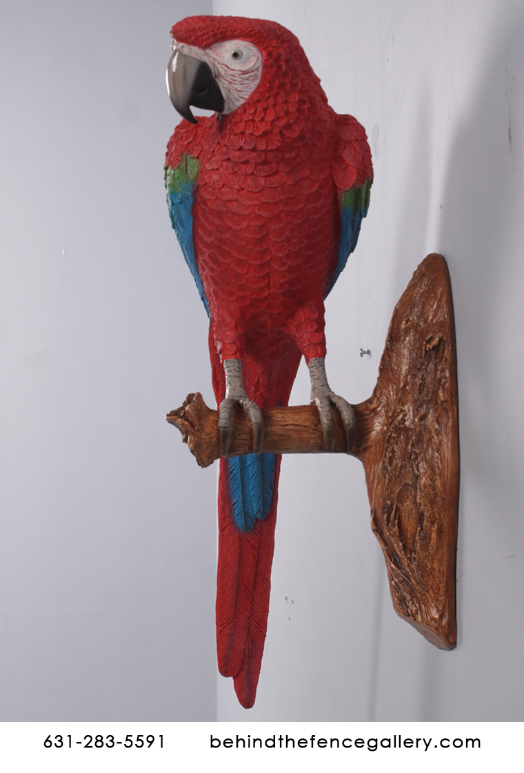 Life Size Scarlet Macaw Parrot Statue Life Size Scarlet Macaw Parrot Statue
