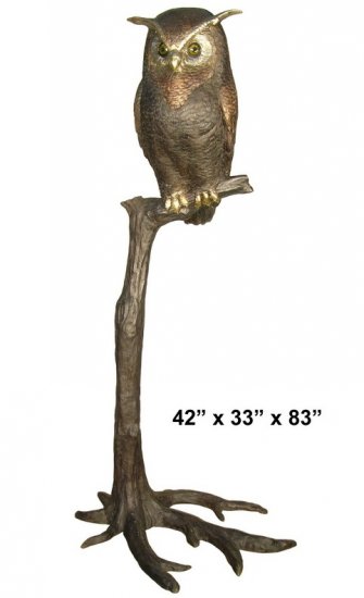 Bronze Owl on a Tree Bronze Owl on a Tree