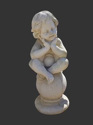 Fiberglass Cherub "Thinking" Statue 3ft. Fiberglass Cherub "Thinking" Statue 3ft.