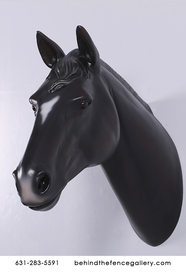 Black Horse Head Wall Mount Black Horse Head Wall Mount