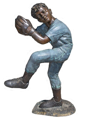 Bronze Baseball Pitcher, Kid Bronze Baseball Pitcher, Kid