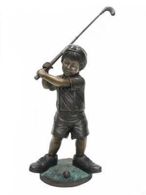 Bronze Boy playing Golf Bronze Boy playing Golf