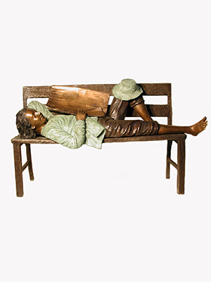 Bronze Boy Sleeping on Bench Bronze Boy Sleeping on Bench