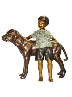 Bronze Boy with Dog Bronze Boy with Dog
