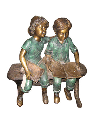 Bronze Children on Bench Bronze Children on Bench