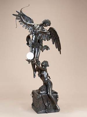 Bronze Cupid and Psyche holding Lamp Bronze Cupid and Psyche holding Lamp
