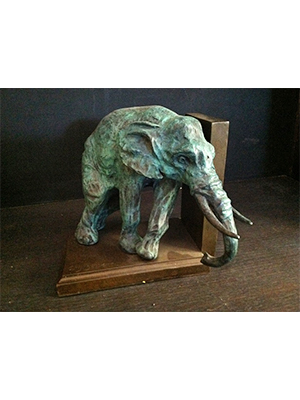 Bronze Elephant Book End Bronze Elephant Book End