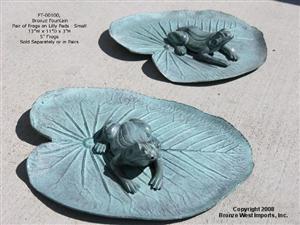 Pair of 5 " Frogs on Lily Pads Pair of 5 " Frogs on Lily Pads