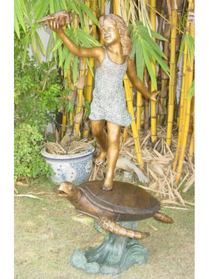 Bronze Girl on Turtle Bronze Girl on Turtle