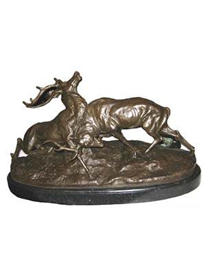 Bronze 2 Elks Fighting Bronze 2 Elks Fighting