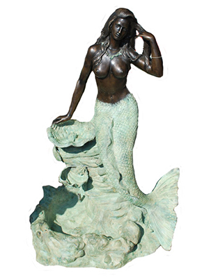 Bronze Mermaid on Rocks Fountain Bronze Mermaid on Rocks Fountain