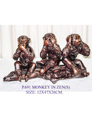 Bronze Monkey in Zens Bronze Monkey in Zens