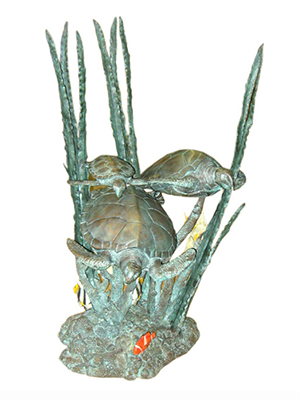Bronze 3 Turtles in Sea Fountain Bronze 3 Turtles in Sea Fountain