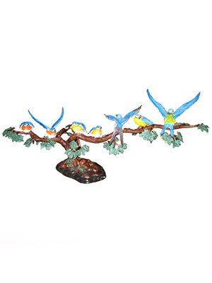 Bronze 7 Sparrows on Tree Color Bronze 7 Sparrows on Tree Color
