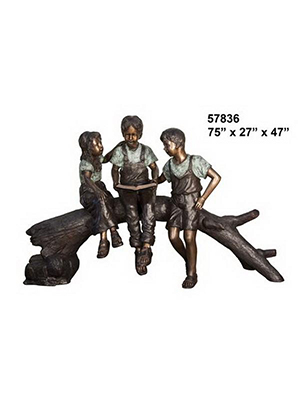 Bronze Three Children On Tree Statue Bronze Three Children On Tree Statue