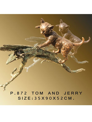 Bronze Cat and Mouse Bronze Cat and Mouse