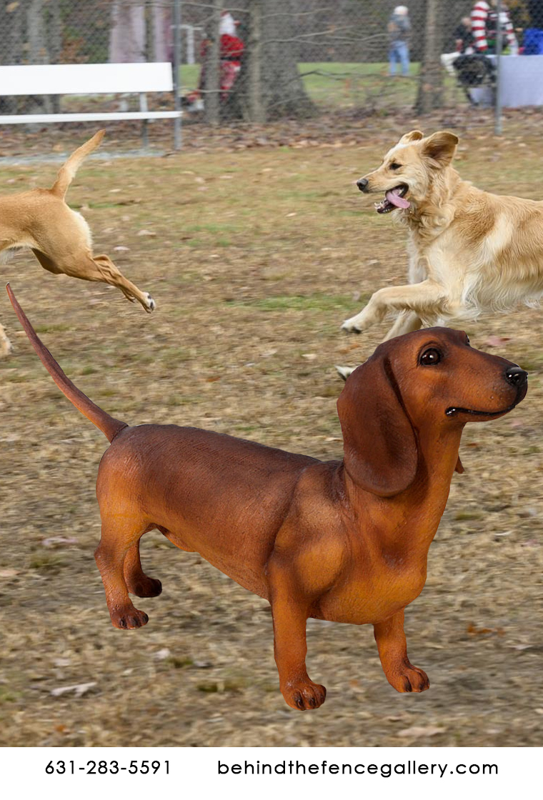 Brown Dachshund Statue Brown Dachshund Statue