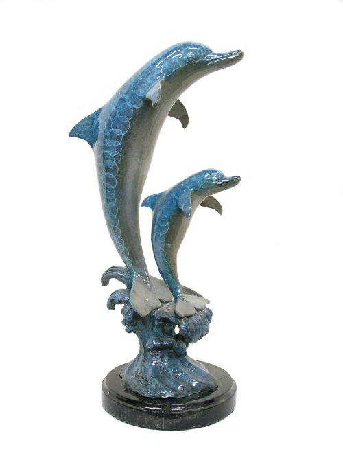 Dolphins with Marble Base Dolphins with Marble Base