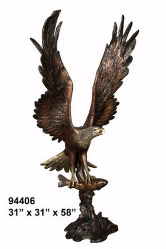 Bronze Eagle Catching Fish Bronze Eagle Catching Fish