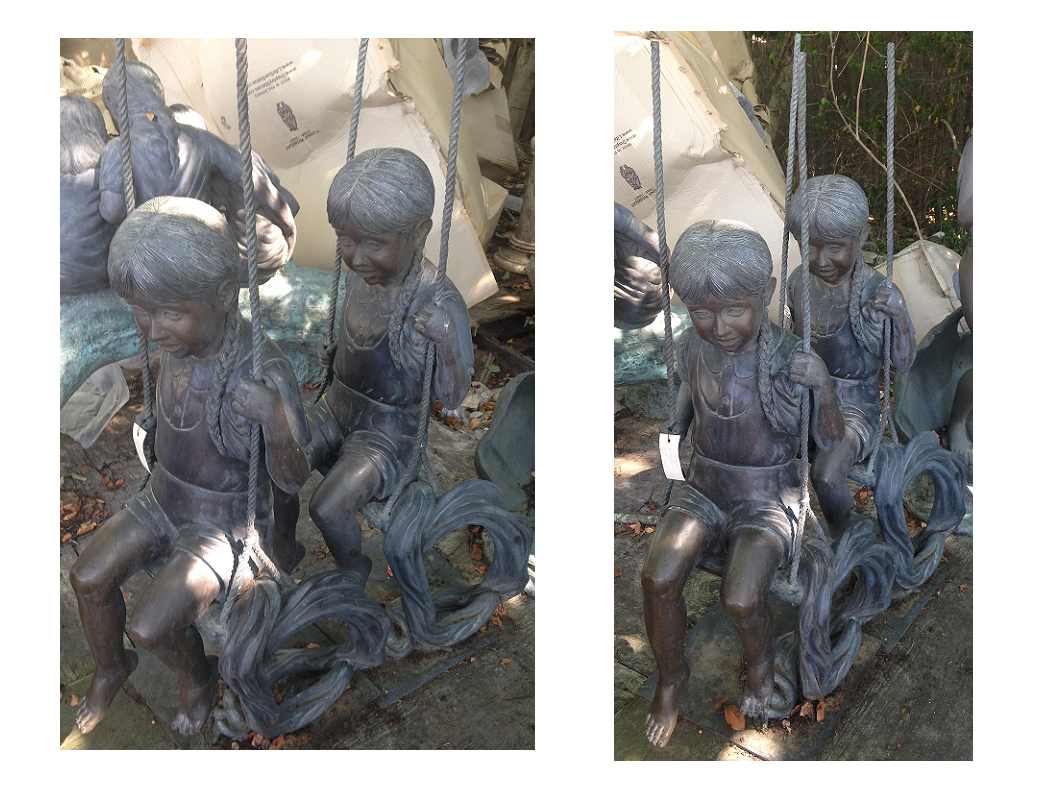 Bronze Girls on Swing Bronze Girls on Swing