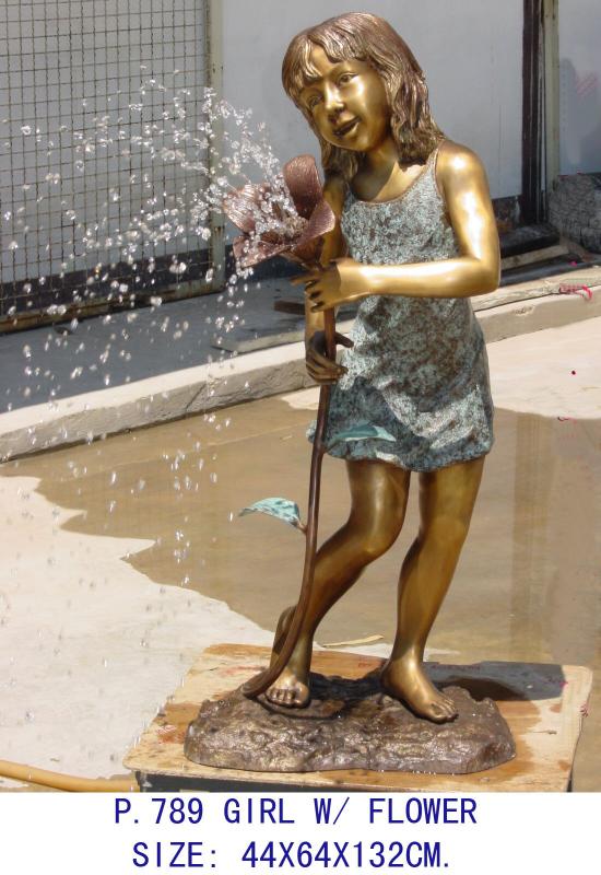 Girl with Flower Fountain Girl with Flower Fountain