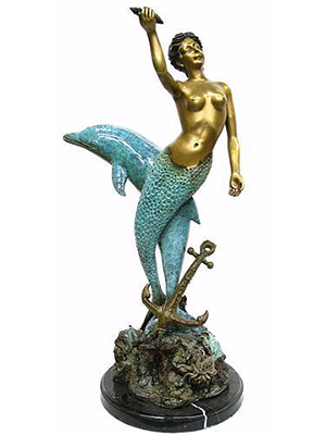 Mermaid with Blue Dolphin Mermaid with Blue Dolphin