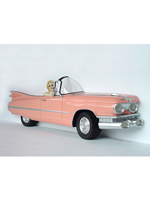 Pink Cadillac Car Wall Decor with Actress Pink Cadillac Car Wall Decor with Actress