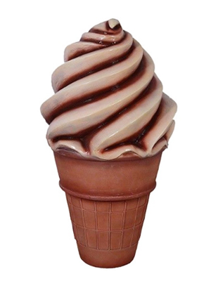 Wafer Cone Soft Serve Chocolate Twist Ice Cream Cone Wafer Cone Soft Serve Chocolate Twist Ice Cream Cone