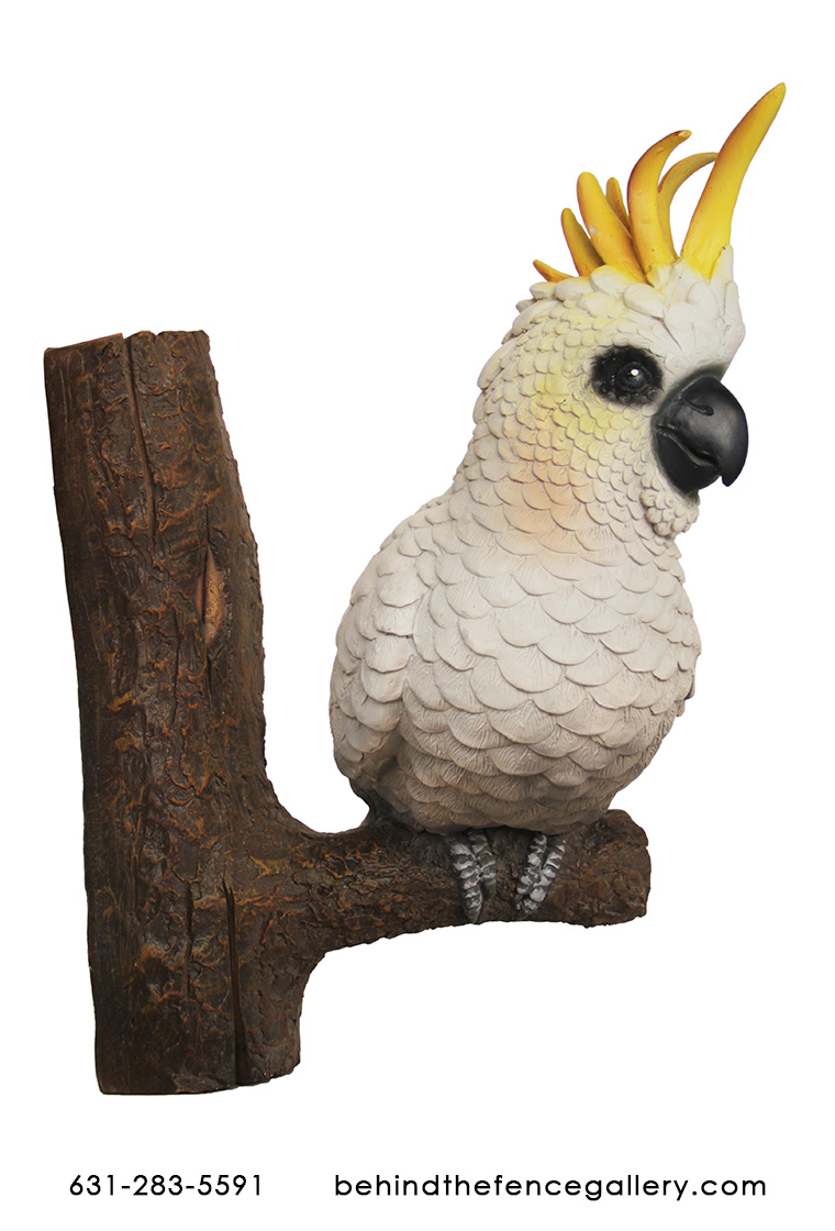 Cockatoo On Branch Statue Cockatoo On Branch Statue