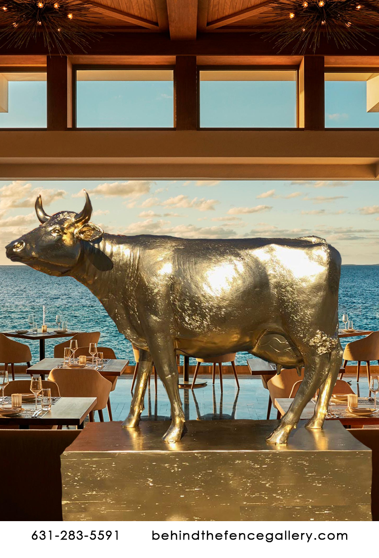 Custom Golden Cow Statue Custom Golden Cow Statue