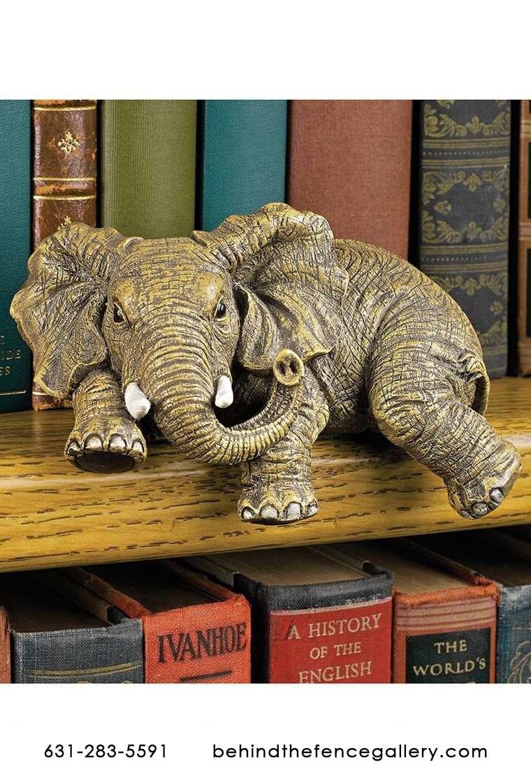 Ernie the Bookshelf Elephant Statue Ernie the Bookshelf Elephant Statue