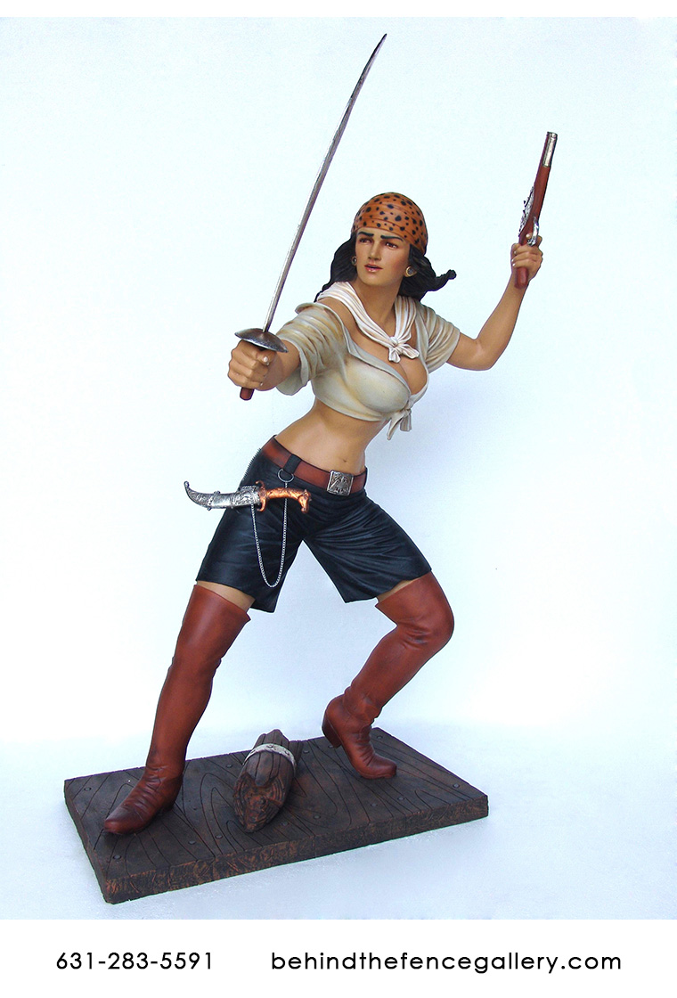 Lady Pirate with Sword Statue Lady Pirate with Sword Statue