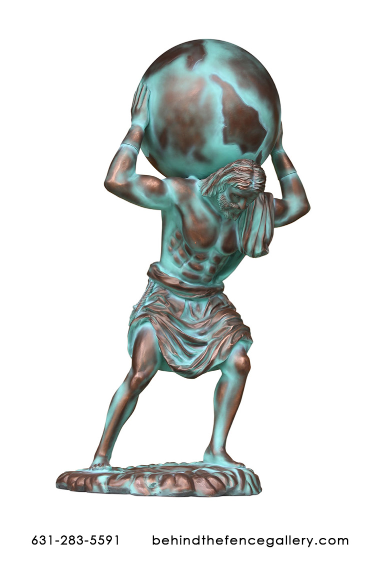 Atlas Statue in Bronze Finish Atlas Statue in Bronze Finish