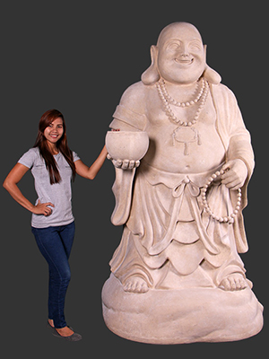 Giant Jolly Laughing Buddha in Roman Stone Finish Giant Jolly Laughing Buddha in Roman Stone Finish