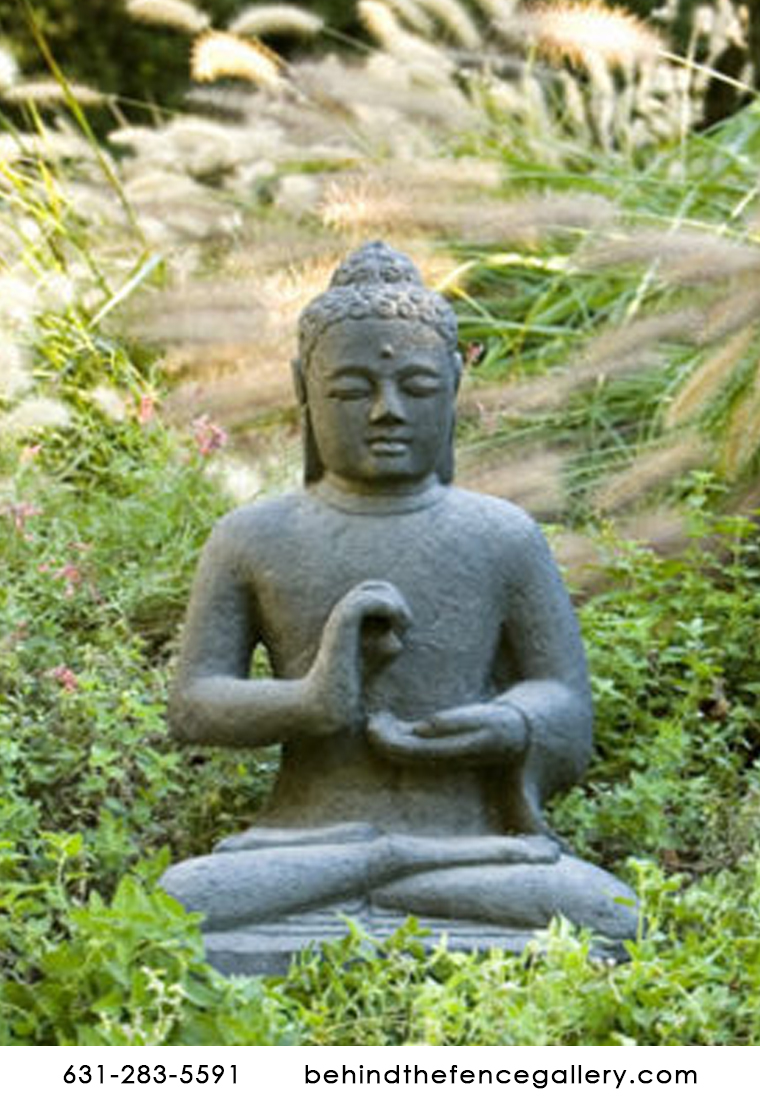 Indonesian Seated Buddha Stone Statue Indonesian Seated Buddha Stone Statue