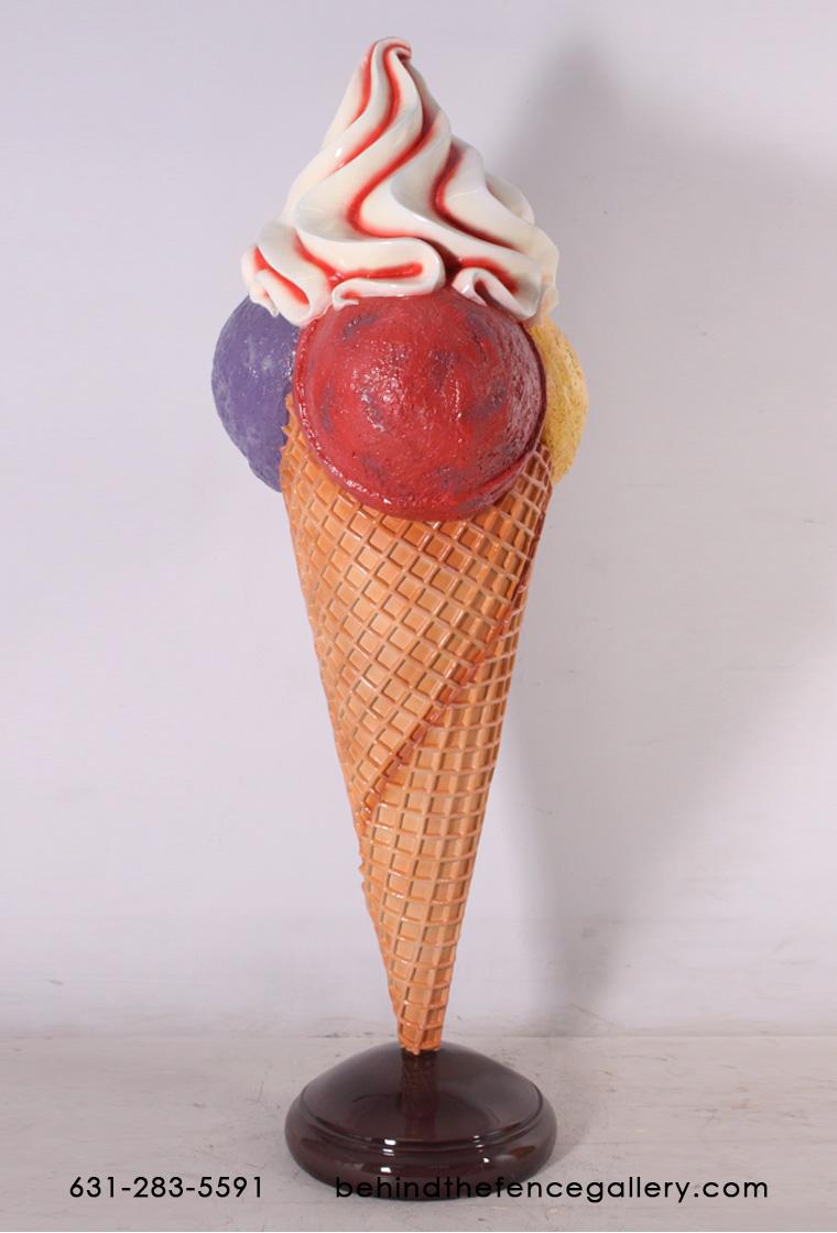Hard Scoop Large Ice Cream Cone Statue Hard Scoop Large Ice Cream Cone Statue